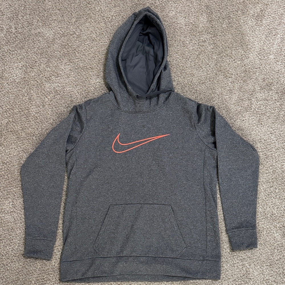 Nike Women’s Gray Hoodie with Orange Swoosh